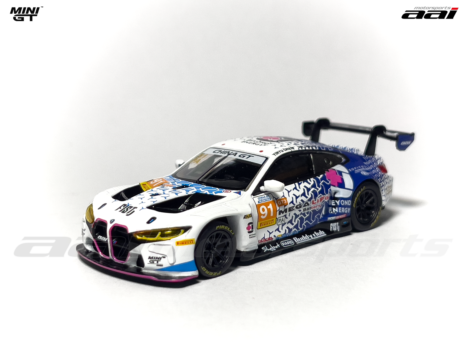 MINI GT 1108 BMW M4 GT3 #91 2025 China GT FIST Team AAI 1:64 模型