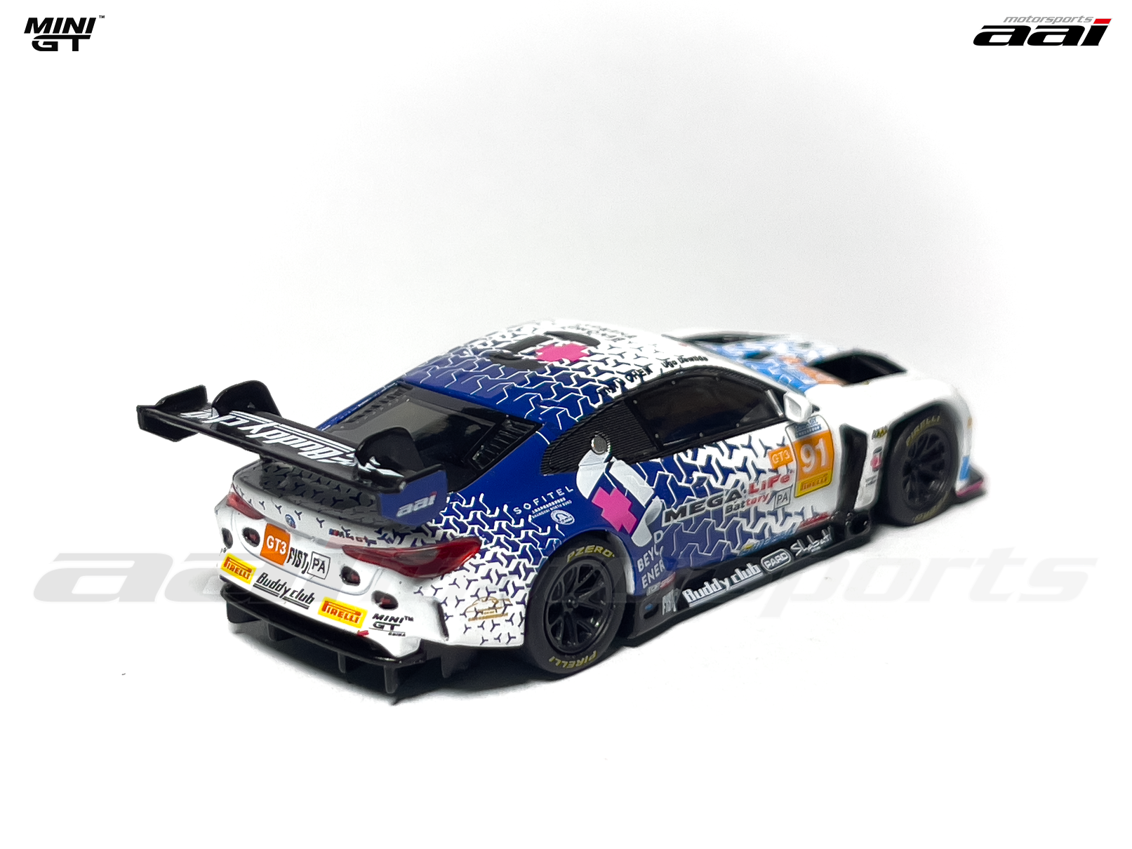 MINI GT 1108 BMW M4 GT3 #91 2025 China GT FIST Team AAI 1:64 模型 MINI GT 1108 BMW M4 GT3 #91 2025 China GT FIST Team AAI 1:64 模型