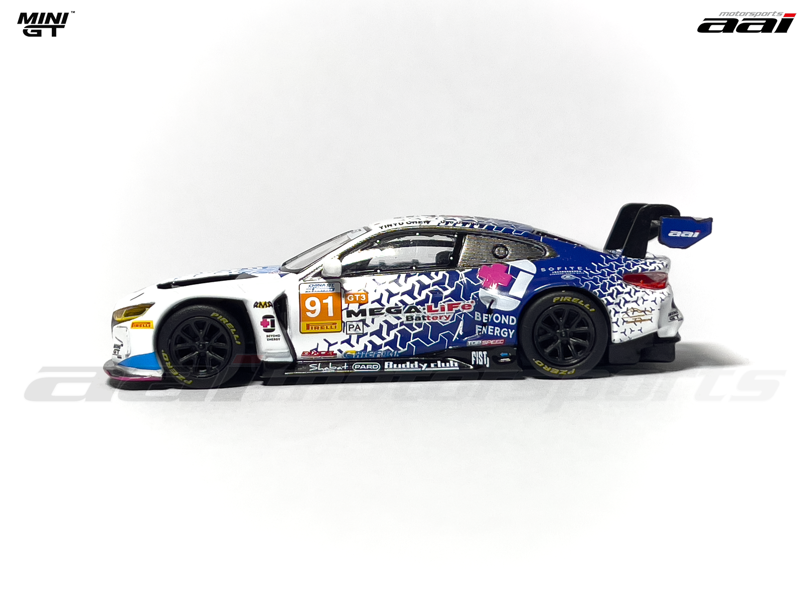 MINI GT 1108 BMW M4 GT3 #91 2025 China GT FIST Team AAI 1:64 模型