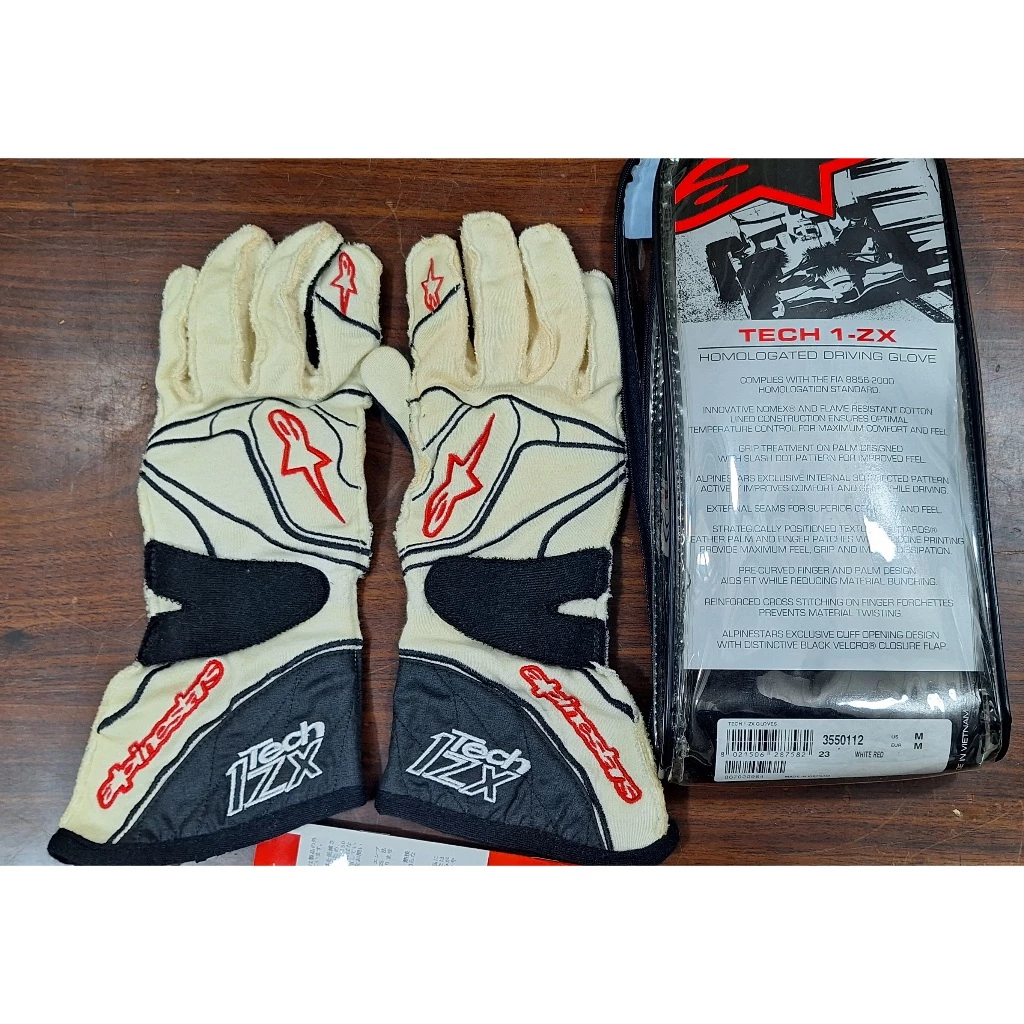コットン Alpinestars 2017 Tech 1-ZX Glove, SFI/FIA, size Small only